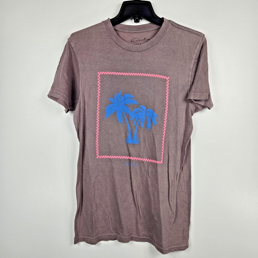 Kinetix Casual Short Sleeve‎ Palm Tree Shirt Pima Cotton Mens Small NWOT
